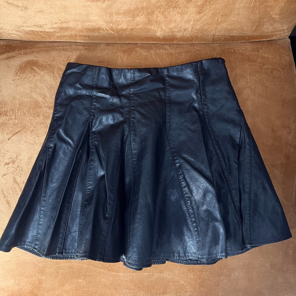 Beautiful Black Vynil skort size SMALL can also fit XS